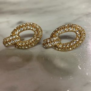Authentic Christian Dior Stud Earrings - Gold